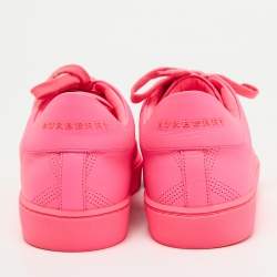 Burberry Pink Perforated Leather Albert Sneakers Size 40