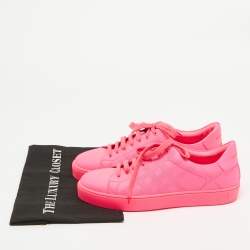 Burberry Pink Perforated Leather Albert Sneakers Size 40