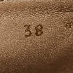 Pre Owned Burberry Beige House Check Fabric Bierfield Pumps Size 38