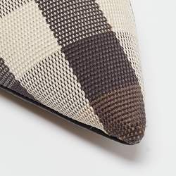 Pre Owned Burberry Beige House Check Fabric Bierfield Pumps Size 38