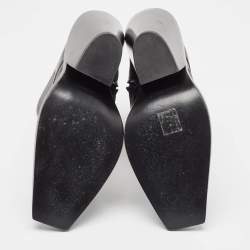Burberry Black Leather Ankle Boots Size 39