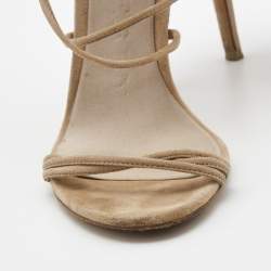 Burberry Beige Suede Strappy Open Toe Sandals Size 36