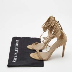 Burberry Beige Suede Strappy Open Toe Sandals Size 36