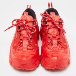 Burberry Red Nylon and Rubber Arthur Sneakers Size 38