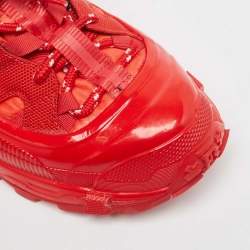 Burberry Red Nylon and Rubber Arthur Sneakers Size 38