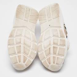 Burberry Beige/White House Check Fabric Regis Low Top Sneakers Size 39