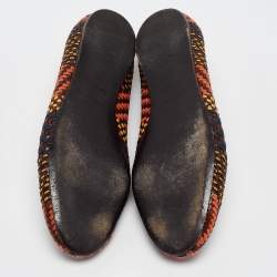 Burberry Multicolor Woven Leather Ballet Flats Size 38.5