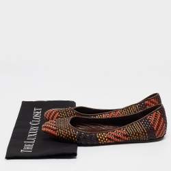 Burberry Multicolor Woven Leather Ballet Flats Size 38.5