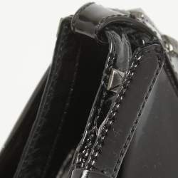 Burberry Black Patent Stud Peep Toe Pumps Size 40