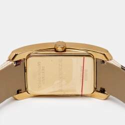 Burberry Champagne Gold Plated Stainless Steel Canvas The Pioneer BU9509 Women's Wristwatch 20 mm