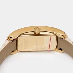 Burberry Champagne Gold Plated Stainless Steel Canvas The Pioneer BU9509 Women's Wristwatch 20 mm