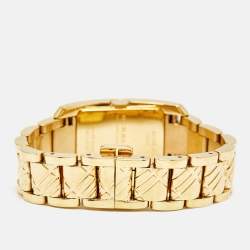 مملوكة مسبقًا Burberry BU1093 Champagne Dial Gold Tone Stainless Steel Women's Wristwatch 19.70 mm