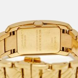 مملوكة مسبقًا Burberry BU1093 Champagne Dial Gold Tone Stainless Steel Women's Wristwatch 19.70 mm