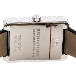 Pre Owned Burberry Silver Stainless Steel Classic BU1150 Women's Wristwatch 25 mm