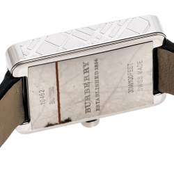 Pre Owned Burberry Silver Stainless Steel Classic BU1150 Women's Wristwatch 25 mm
