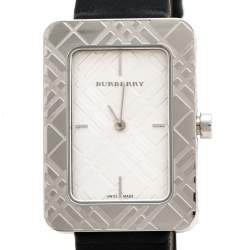 Pre Owned Burberry Silver Stainless Steel Classic BU1150 Women's Wristwatch 25 mm