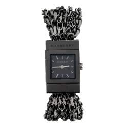 Pre Owned Burberry Black PVD Coated Stainless Steel Chain BU5601 Women's Wristwatch 20 mm