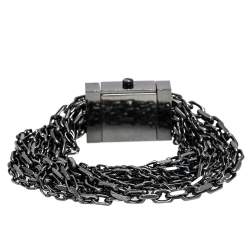 Pre Owned Burberry Black PVD Coated Stainless Steel Chain BU5601 Women's Wristwatch 20 mm