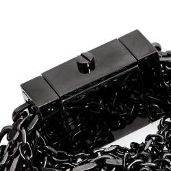 Pre Owned Burberry Black PVD Coated Stainless Steel Chain BU5601 Women's Wristwatch 20 mm