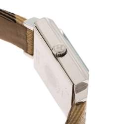 Burberry White Stainless Steel Nova Check BU2016 Women's Wristwatch 26 MM