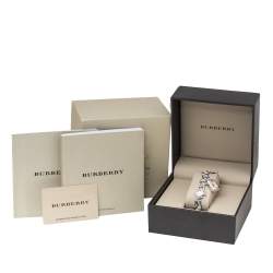 Pre Owned ساعة يد نسائية بربري "بي يو5200" دلاية سوار فضة خالصة بيج 14 مم