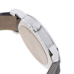 Pre Owned Burberry Grey Stainless Steel Heritage BU1774 Unisex Wristwatch 38 mm