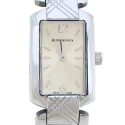 Pre Owned Burberry Champagne Stainless Steel Signature BU4212 Women's Wristwatch 18MM