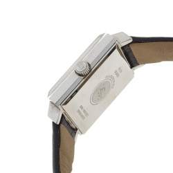 Burberry Silver Stainless Steel and Leather Nova Check BU2003 Women's Wristwatch 24 mm