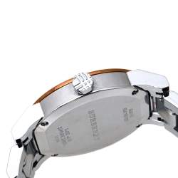 Pre Owned Burberry Silver White Two Tone Stainless Steel BU9105 Women's Wristwatch 34 mm