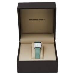مملوكة مسبقًا ساعة يد نسائية بربري "بي يو4308" ستانلس ستيل خضراء 22 مم