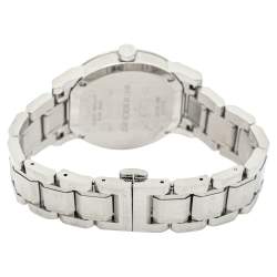 Pre Owned Burberry Silver Stainless Steel BU9100 Women's Wristwatch 34 mm