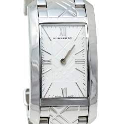 Pre Owned ساعة يد نسائية بربري بي يو1090 كوارتز ستانلس ستيل فضية 25 مم