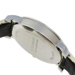 Pre Owned Burberry White Stainless Steel Smoked Check BU1798 Women's Wristwatch 38 mm