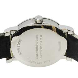 Pre Owned Burberry White Stainless Steel Smoked Check BU1798 Women's Wristwatch 38 mm