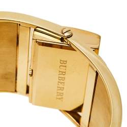 Burberry Gold Plated Stainless Steel Canvas Reversible Check BU4934 Women's Wristwatch 36 mm x 19 mm