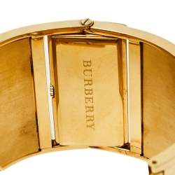Burberry Gold Plated Stainless Steel Canvas Reversible Check BU4934 Women's Wristwatch 36 mm x 19 mm