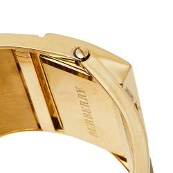 Burberry Gold Plated Stainless Steel Canvas Reversible Check BU4934 Women's Wristwatch 36 mm x 19 mm