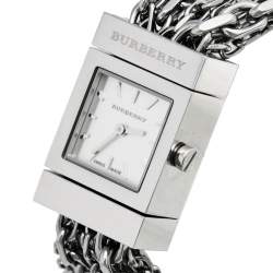 Pre Owned Burberry Silver Stainless Steel BU5600 Women's Wristwatch 20 mm