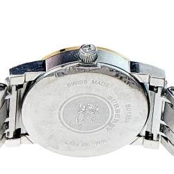 Burberry Silver Two Tone Stainless Steel Heritage BU1359 Women's Wristwatch 28 mm