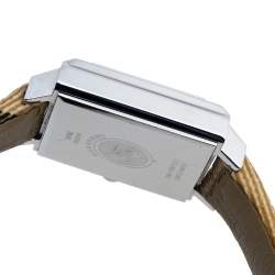 Pre Owned Burberry Silver Stainless Steel Leather Nova Check BU2016 Women's Wristwatch 24 mm