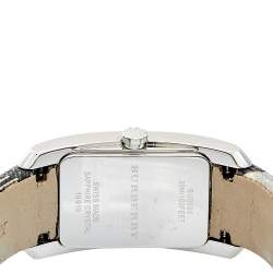 Burberry Black Stainless Steel Leather Nova Check BU9505 Women's Wristwatch 20 mm