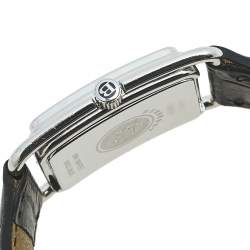 Pre Owned Burberry Black Stainless Steel Leather Heritage BU1214 Women's Wristwatch 23 mm