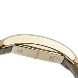 Pre Owned Burberry Champagne Gold Plated Stainless Steel Canvas The Pioneer BU9509 Women's Wristwatch 20 mm