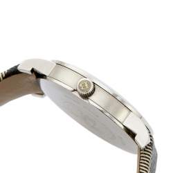Pre Owned Burberry Silver Stainless Steel Nova Check BU1378 Women's Wristwatch 38 mm