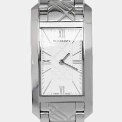 مملوكة مسبقًا Burberry Silver Stainless Steel BU1090 Women's Wristwatch 25 mm