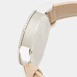 Pre Owned Burberry Beige Stainless Steel Leather Classic BU9702 Women's Wristwatch 39 mm