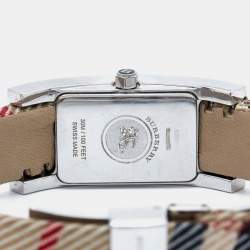 Burberry Champagne Stainless Steel Fabric Heritage BU1015 Women's Wristwatch 18 mm
