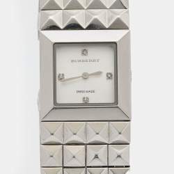 Burberry Silver Stainless Steel Gauntlet Pyramid Flex BU5350 Women's Wristwatch 20 mm