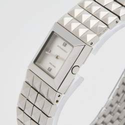 Burberry Silver Stainless Steel Gauntlet Pyramid Flex BU5350 Women's Wristwatch 20 mm