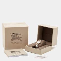 مملوكة مسبقًا Burberry Silver Two-Tone Stainless Steel BU9205 Women's Wristwatch 26 mm